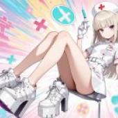 Super Nurse，Nurse with syringe in hand.