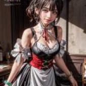 貓貓女僕，身穿女僕裝的女性。