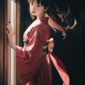 Lijia，Pokemon，Young woman wearing red kimono.