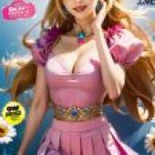 Mobile wallpaper， Princess Peach Princess Peach， realistic， Peach Pink Princess mobile wallpaper magazine cover