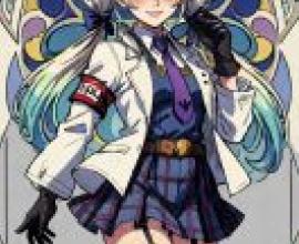 Aizawa Ema VTUBER，一位身穿白大褂的女孩。