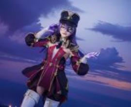 Chevreuse 3rdA girl in an anime outfit poses.