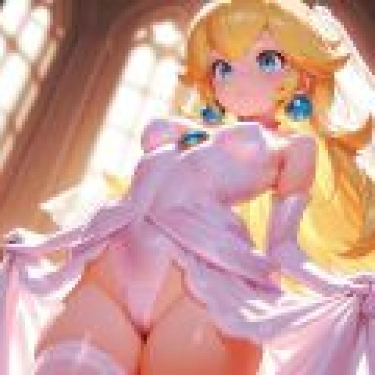 Princess Peach，Anime picture of a girl with blue eyes and blonde hair.