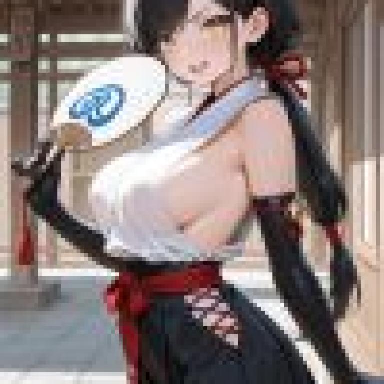 Cute girl，Woman in black and red skirt holding tennis racket.