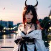 Computer wallpaper， real life， Kotori Itsuka， Date A Live， Cute Devil Cosplay