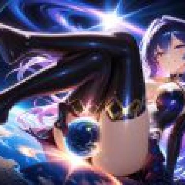 Mother of the Planet，Girl on space poster with planet.