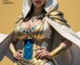 Ishizu Ishtar， Yu Gi Oh，雜誌封面上穿著戲服的女孩。