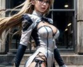 手機桌布，Satellizer el Bridget，寫實，身穿女僕裝的金髮女子。