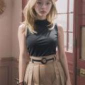 Serena， Pokemon，A woman wearing a pink hat and black shirt.