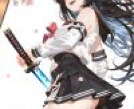 girls，Anime cat woman with sword.