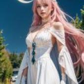 手機桌布， Sephie Michaela Deviluke  セフィー・ミカエラ・デビルーク To LOVE Ru， 寫實，Windy 以粉紅色的頭髮出現在雜誌封面上。