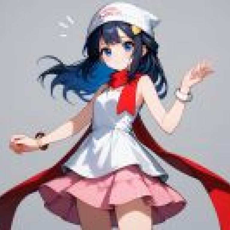 Pokémon heroineAnime girl with white dress and red ribbon.