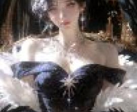 gorgeous，A woman in a black dress with a star on the front.