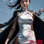 Mobile wallpaper， Fumi Kanno， Megami Tensei， Realism， Wind magazine cover model wearing a dress