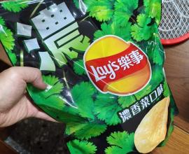 翻翻照片，以前吃的一些零食 - 洋芋片 香菜