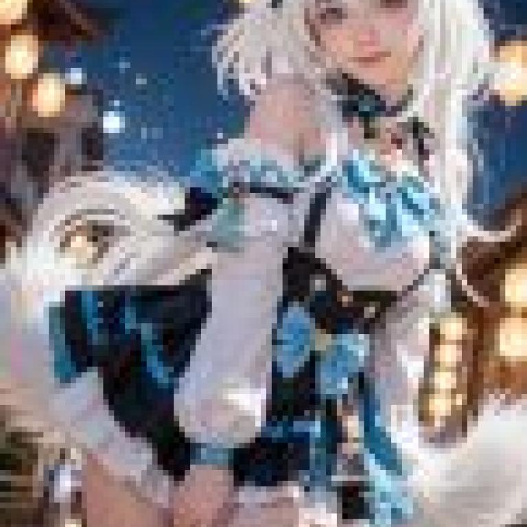 魔法回憶，一位女士戴著貓耳朵，穿著連身裙。