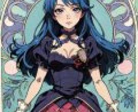 THE iDOL MSTER，Anime girl in blue dress and pink shorts.
