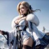 電腦桌布，真人版，Ludmilla， Winter Owner，勝利女神：妮姬，冬季勝利女神