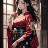 Mobile phone wallpaper， real person， real person animation style WLOP painting