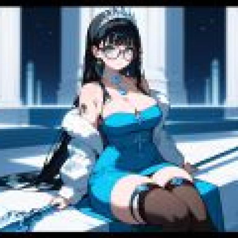 The Ice Queen，Anime girl with blue dress.