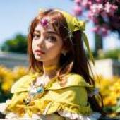 Computer desktop， live -action version， beautiful girl， beautiful angel， border tuna， ako shirabe， bench character set