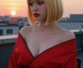 ZIT 01，日落前的紅髮亞洲女性。