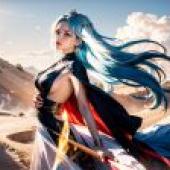 Computer wallpaper， live-action version， Neferutali D. Vivi， ONE PIECE， gorgeous fantasy desert: role-playing style