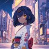 電腦桌布，坎蒂斯，Candace，Genshin，原神，動漫，城市夜色細緻畫