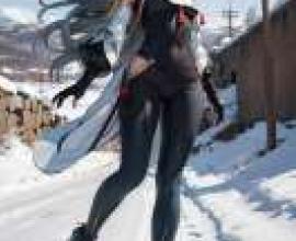 切爾西·科沃卡，一位銀髮黑裙女孩。