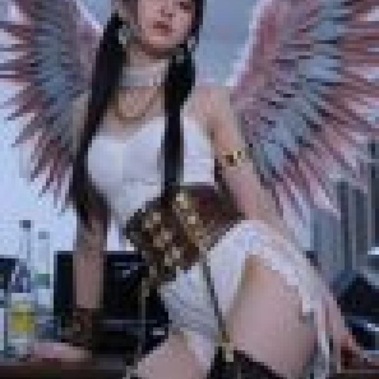 girl，A girl with wings and lingerie.