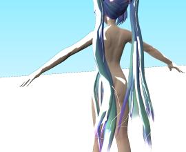 [Blender 3D]TDA初音-修改與頭髮物理