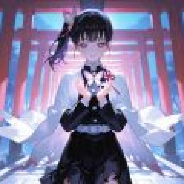 津由里香奈乎，動漫角色，手捧愛心。