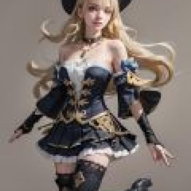 原神娜薇婭，身穿海盜制服的女子。