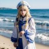 電腦桌布，真人版，哥布林殺手 女神官，海灘女神官：紫羅蘭之岸
