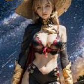 手機桌布，紐伊·索西艾瑞，Vtuber，寫實，魔幻海盜與黑魔法師