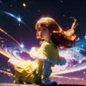 Computer desktop， live version， beautiful girl， beautiful angel， border tuna， ako shirabe， cosmic fairy swaying