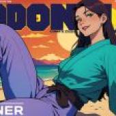 Computer wallpaper， Japanese kimono beauties on Nanyang Beach， anime， Beach Enchantress: Anime style painting album