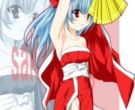 [小時候][塗鴉]扇子女郎