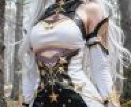 ZIT trans，A woman dressed in cosplay attire.