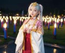 友武吉野千連卍 身著日本傳統服飾的女孩。