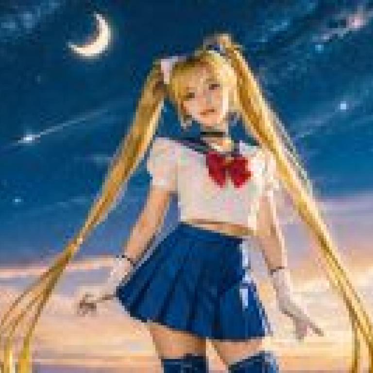 Sailor Moon，A girl is wearing a white shirt.