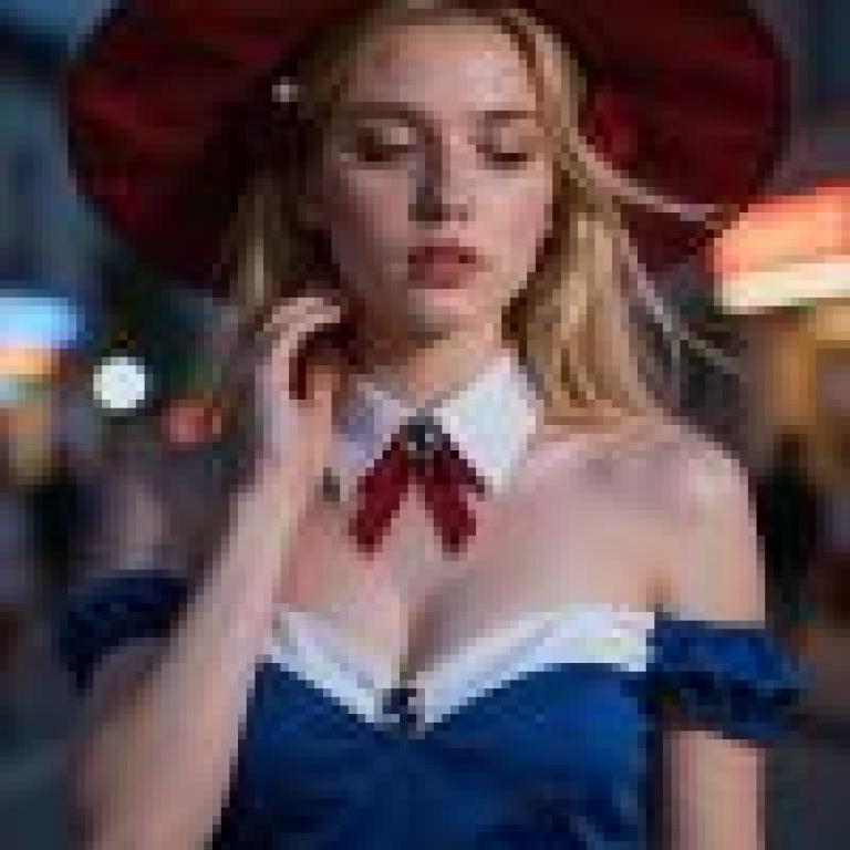girls，The woman is wearing a pointy hat.