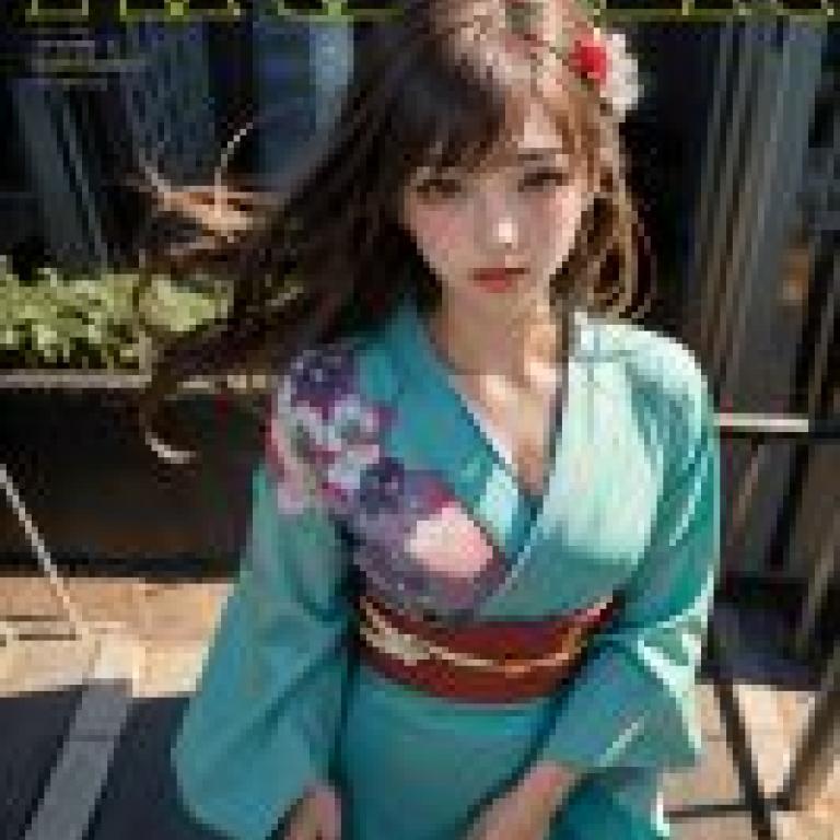 城市之中，封面模特兒身著東方服飾。