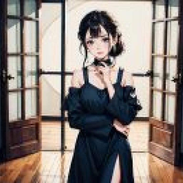 Halloween beer，Anime art with woman in black.
