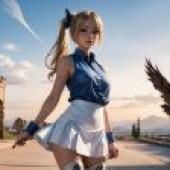 Computer wallpaper， live-action， Lucy Heartfilia， Fairy Tail， Chun-Li Final Fantasy Charm