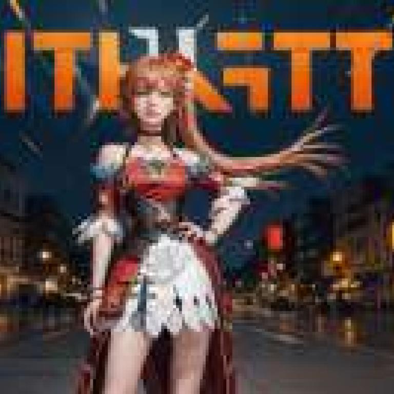 Guinaifen，崩壞星軌，一位身穿紅白服裝的女孩為Citifight擺姿勢。