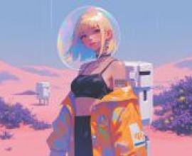 Technology and DoomsdayA girl is in space with her helmet.