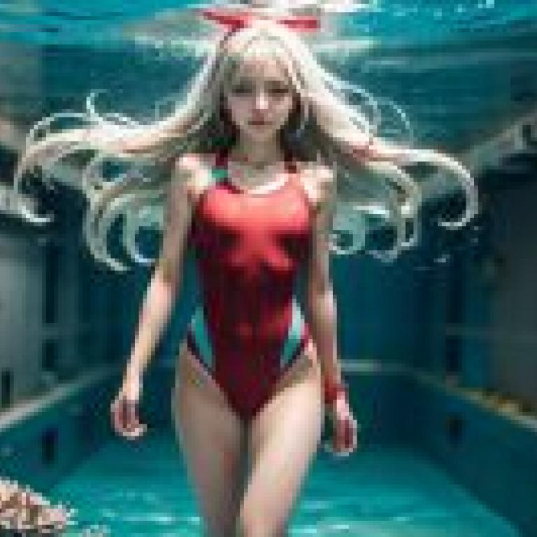 競技泳裝：身穿泳裝的女孩。