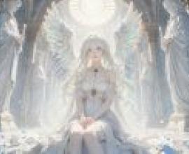 Angels in the Palace，A painting of an angel.