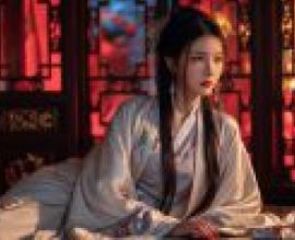 古代女性，一位穿著和服的女子。